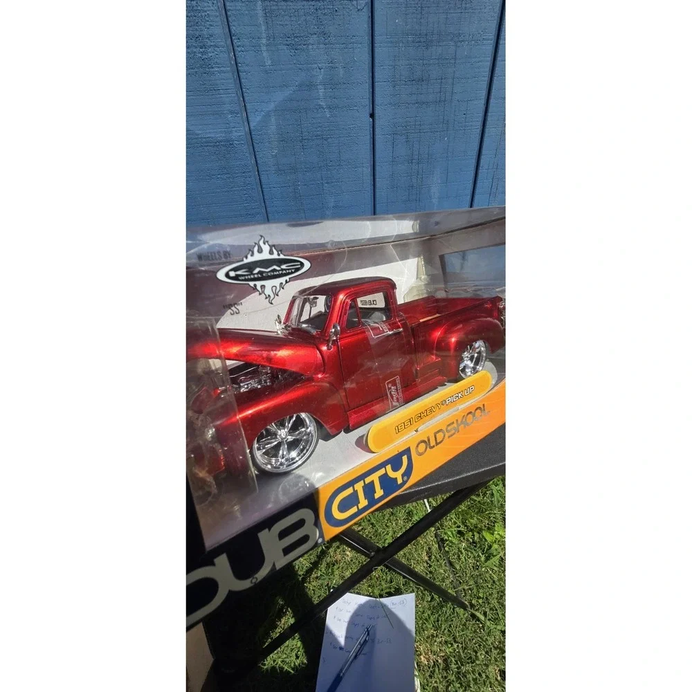 JADA TOYS DUB CITY OLD SKOOL 1951 CHEVY PICKUP WOOD BED RARE!